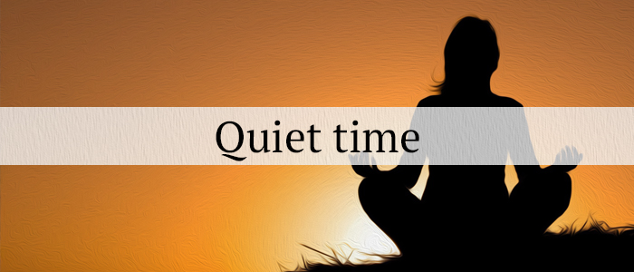 Quiet time for a balanced life